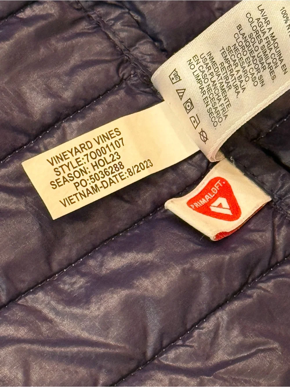Vineyard Vines Light Blue Kids Quilted Puffer Jacket